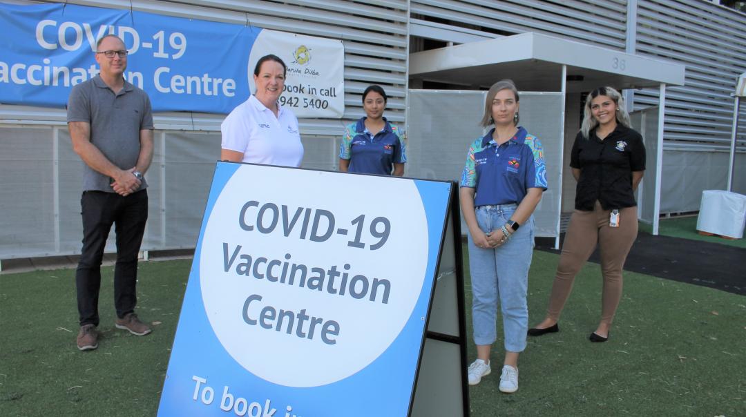 Chief Nursing and Midwifery Officer visits Danila Dilba COVID-19 Vaccination Centre